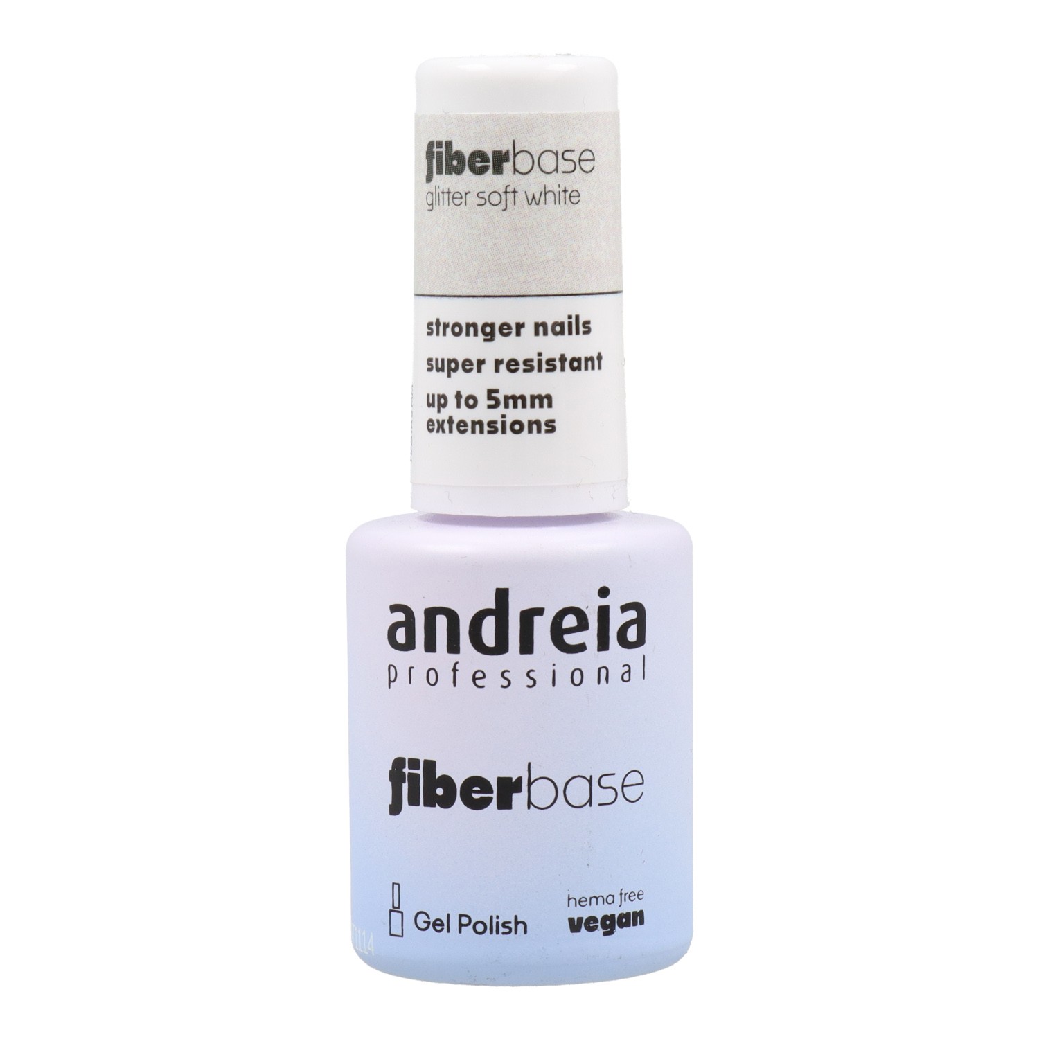 Andreia Gel Polish Fibre Base Couleur Paillettes Doux Blanc 10,5 ml