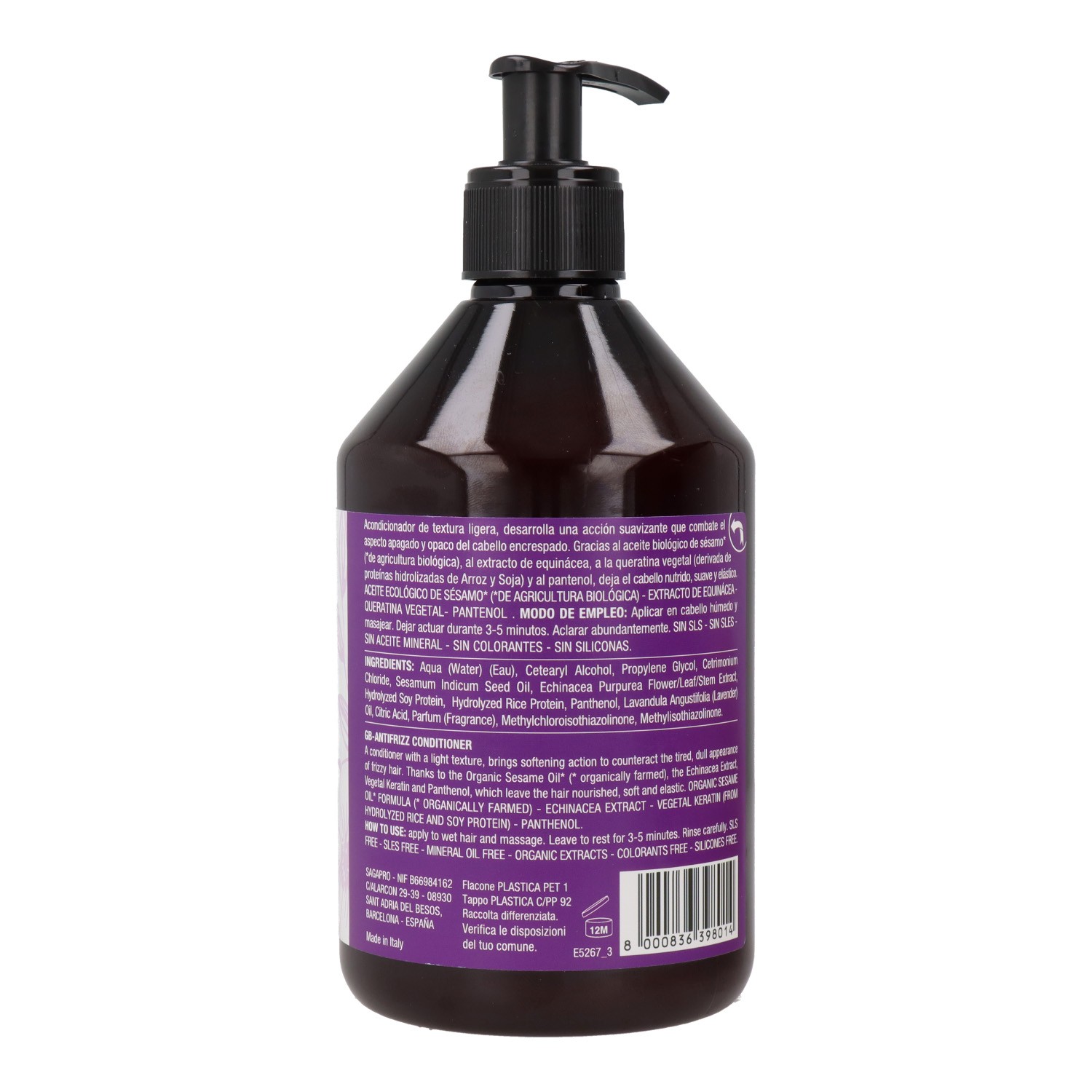 Pure Green Antifrizz Acondicionador 500 ml