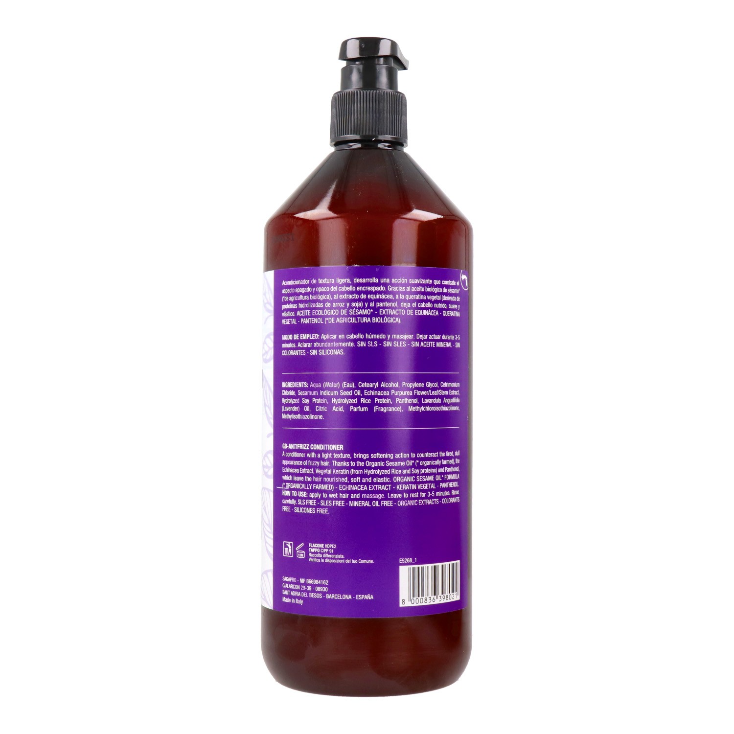 Pure Green Antifrizz Acondicionador 1000 ml