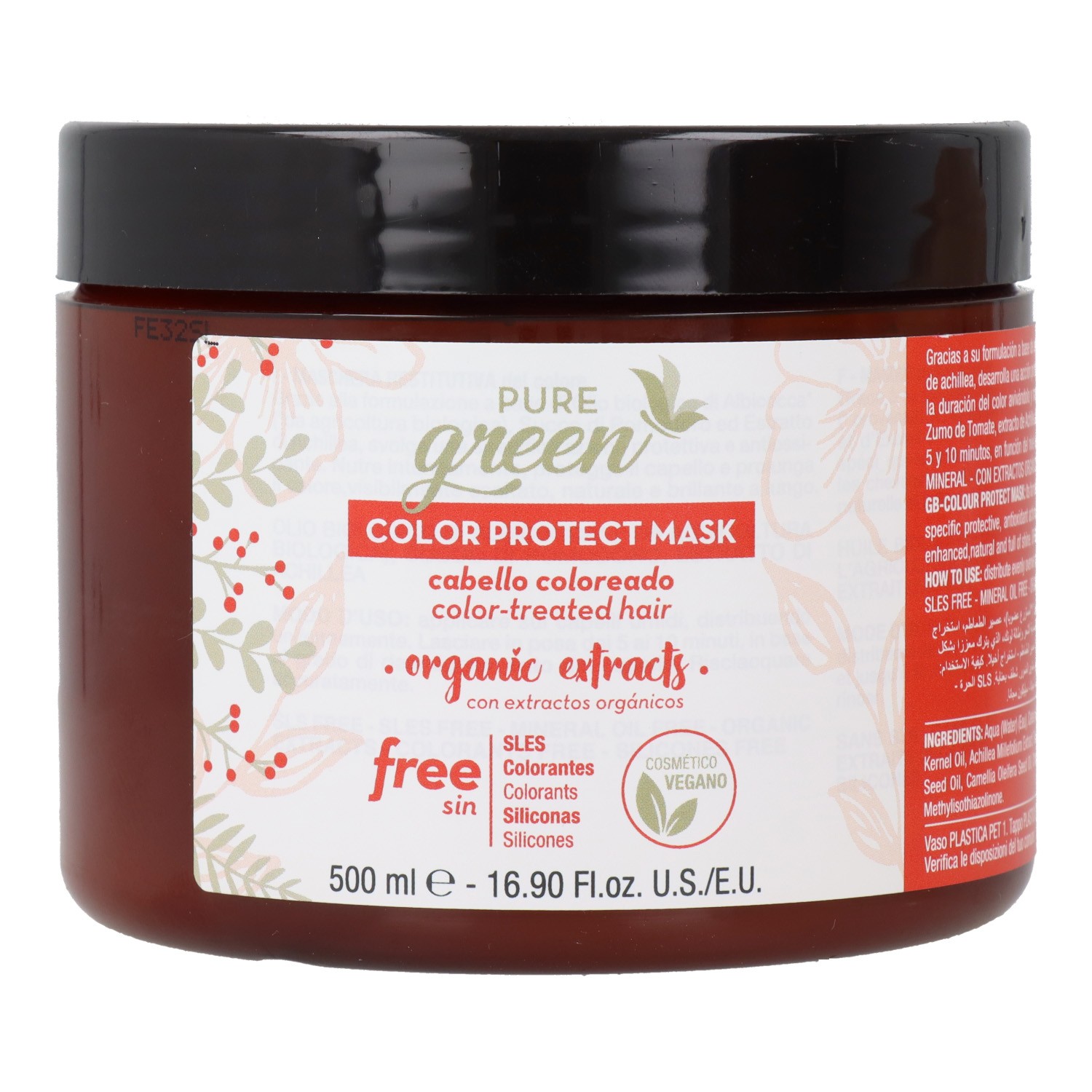 Pure Green Color Protect Mascarilla 500 ml Pure Green Color Protect Mascarilla 500 ml