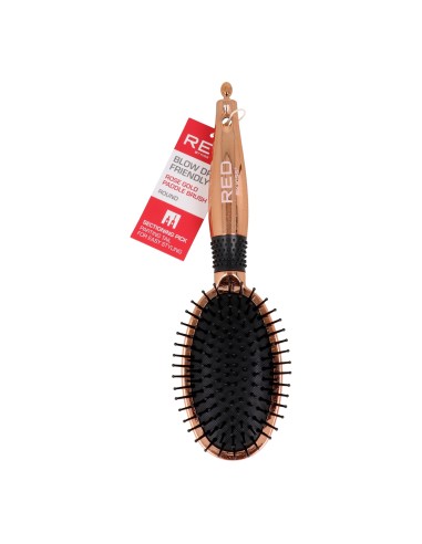 Red Kiss Rose Gold Paddle Brush Round