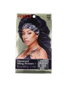 Red Kiss Diamond Bling Bonnet Braid Bk Zebra