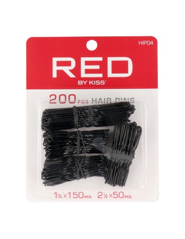 Red Kiss Hair Pins 1 3.4 2 1.2 200 Pcs Black
