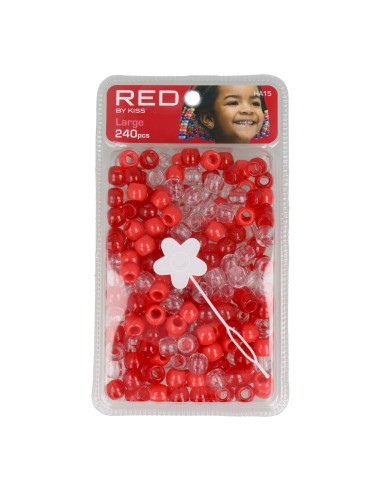 Red Kiss L Hair Beads 240 Pcs (Red Kiss)