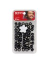 Red Kiss L Hair Beads 60 Pcs (Black)