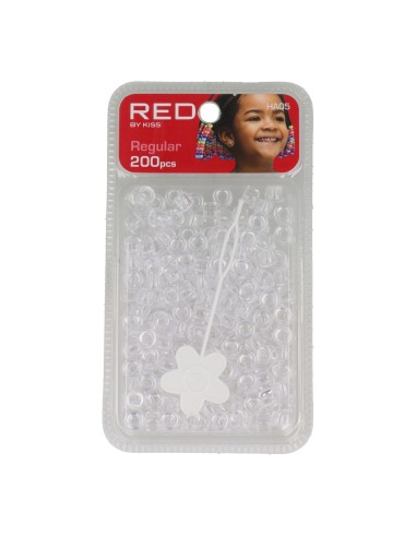 Red Kiss Regular Hair Beads 200 Pcs (Clear)