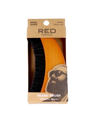 Brosse à barbe Red Kiss Premium en forme de lune