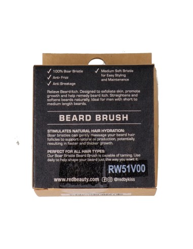 Red Kiss Premium Beard Brush Round Mini