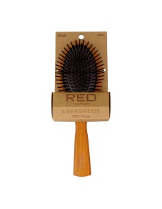 Brosse ovale en bois à feuilles persistantes de qualité supérieure Red Kiss