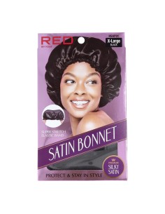 Bonnet Satin Rouge Kiss Noir