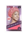 Bonnet jour et nuit en satin Red Kiss assorti