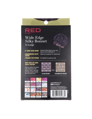 Red Kiss Silky Bonnet Xl Black Asst