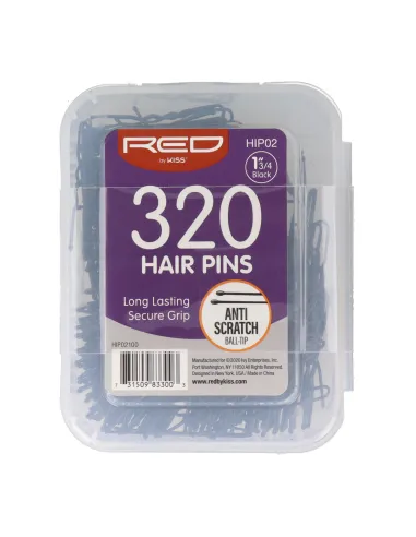 Red Kiss Hair Pins 1 3.4 320 Pcs Black