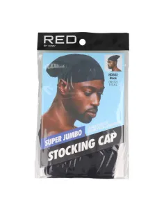 Red Kiss Super Jumbo Stocking Cap Black