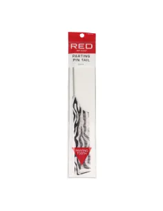 Red Kiss Zebra Parting Pin Tail Comb