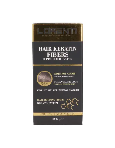 Lorenti Hair Keratin Fibers 27.5Gr Medium Brown