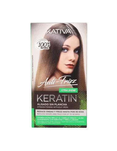 Kativa Keratin Alisado Sin Plancha Anti Frizz  Xtra Shine Kit
