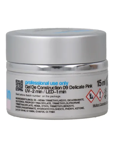 Mollon Pro Construction Gel 15 ml Delicate Pink 09