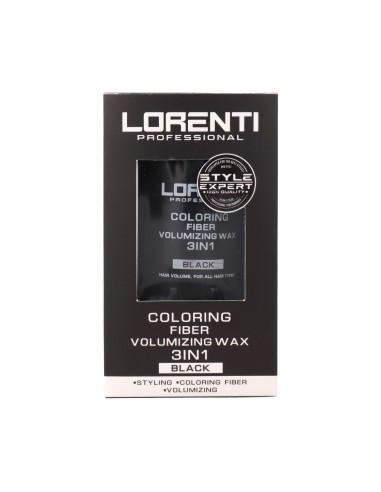 Lorenti Coloring Fiber Cera Volumizante 3 Em 1 Preto 30 gr