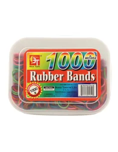 Beauty Town Natural Elastic Rubber Assorted/Multi 1000U (01052)