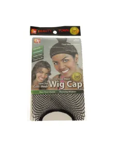 Beauty Town Open Top Cappello Netto Per Parruca Nero (02278)