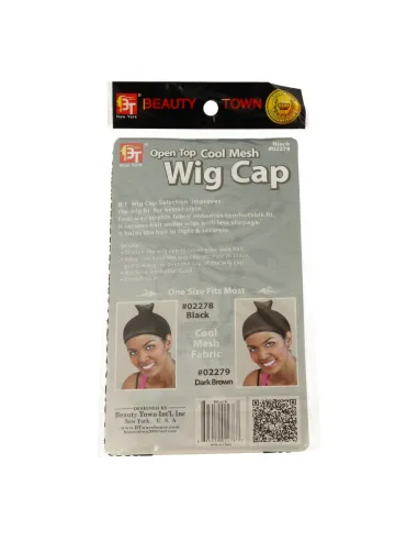 Beauty Town Open Top Gorro Red Para Peluca Negro (02278)
