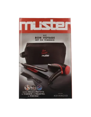 Kit de viagem Muster Secador de cabelo e ferro de passar Kit de viagem Muster Secador de cabelo e ferro de passar