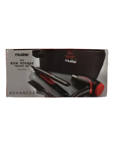 Kit de viagem Muster Secador de cabelo e ferro de passar