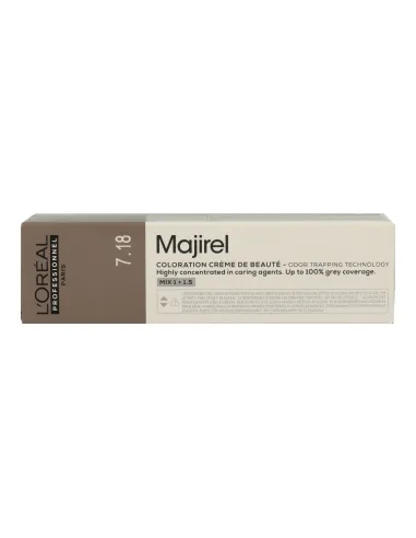 L’Oréal Majirel 7.18 – Rubio Medio Ceniza Mocha 60 ml