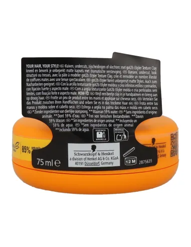 Schwarzkopf Got2b Arcilla Texturizante Istyler 75 ml