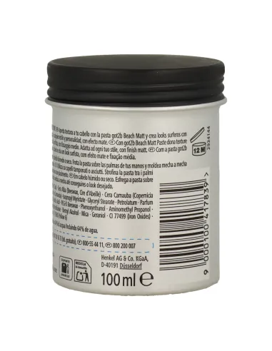 Schwarzkopf Got2b Matte Paste Surfer Look 100 ml at the best price....