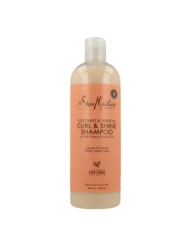 Shea Moisture Curl And Shine Shampoo For Curls Coconut And Hibiscus 473Ml