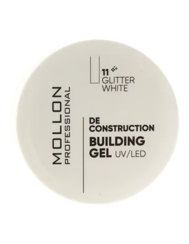 MOLLON PRO GEL DE CONSTRUCTION 50G GLITTER WHITE 11