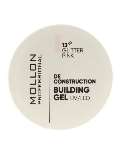 MOLLON PRO GEL DE CONSTRUCTION 50G GLITTER PINK 13