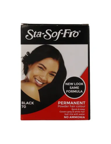 Sta-sof-fro Permanent Powder Cheveux Couleur Noir 8 Gr