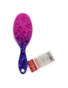 Red Kiss Oval Brush Carbon Bristles Crystal Design