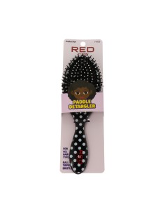 Red Kiss Oval Polka Dot Detangling Brush
