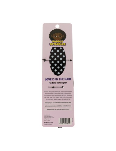 Red Kiss Oval Polka Dot Detangling Brush