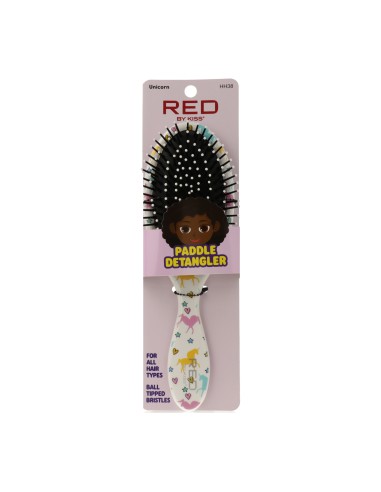 Red Kiss Unicorn Oval Detangling Brush