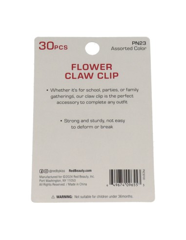 Fermagli a forma di cuore per bambini Red Kiss, 36 pezzi