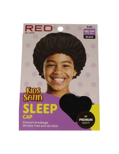 Red Kiss Kids Gorro  Satén Infantil Para Dormir Negro