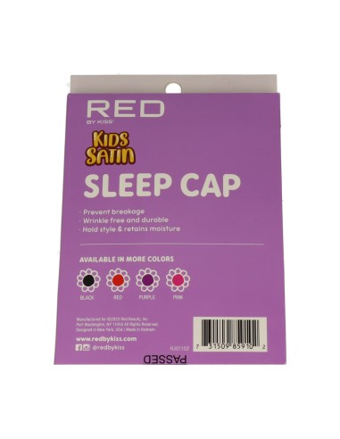 Red Kiss Kids Gorro  Satén Infantil Para Dormir Negro