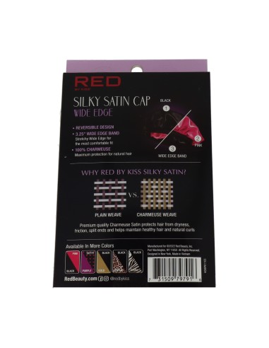 Red Kiss Gorro Satén Doble Profesional
