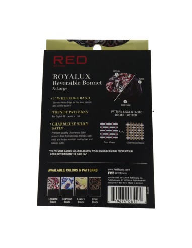 Red Kiss Gorro  Satén Reversible Profesional XL