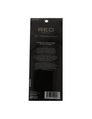 Forbici sfoltitrici professionali Red Kiss in acciaio inossidabile giapponese da 6,5"