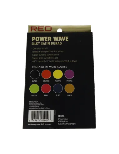 Red Kiss Sliky Spandex Durag Gold (Hd18)