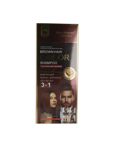 Kiss Beauty Champú Colorante 3en1 Castaño 420ml