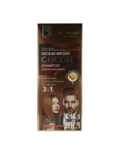 Kiss Beauty Champú Colorante 3en1 Castaño Medio 420ml