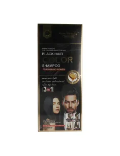 Kiss Beauty Champú Colorante 3en1 Negro 420ml
