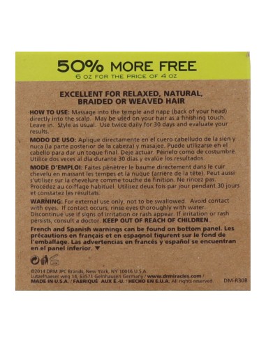 Dr.Miracles Temple And Nape Gro Baume Régulier 113 Gr